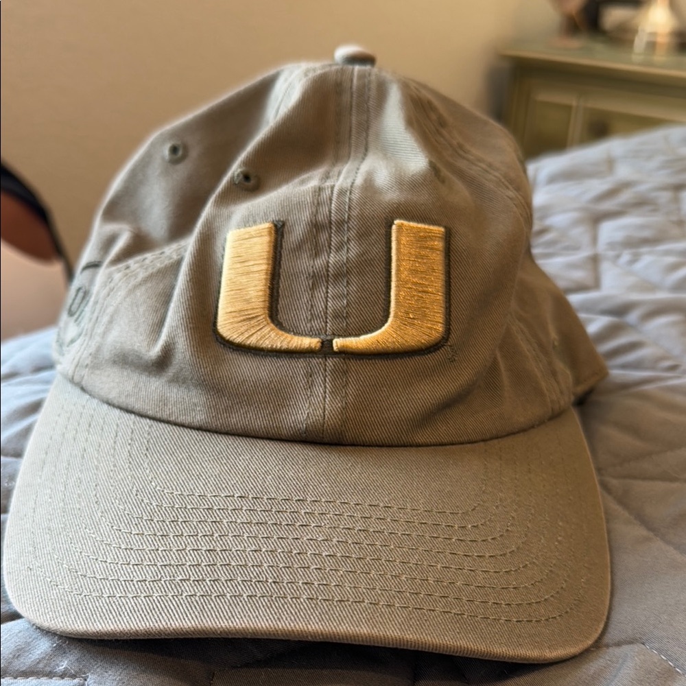 Tan Cap with Gold Embroidery